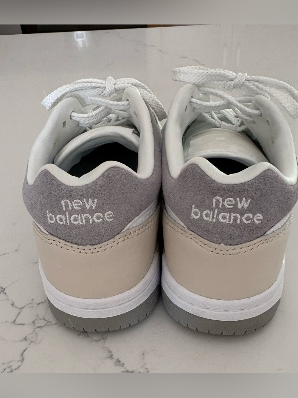 New Balance, Neutral White and Light Gray Casual Sneakers - like new - Picture 2 of 4